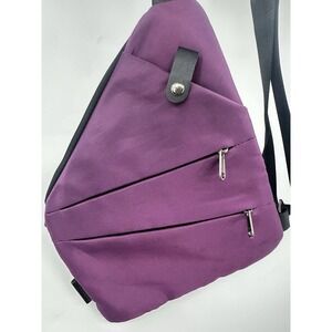 WANDER+ Sling Bag Crossbody Chest Pack PLUM Travel Anti Theft Unisex Shoulder